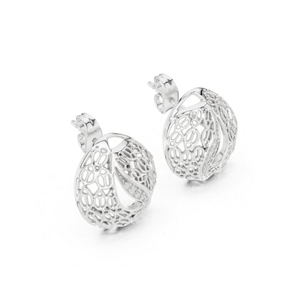 18K Rose Gold Round Lab-Grown Diamond Drop Earrings for Women | Bridal Wear | Pure Carat