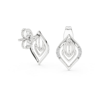 14K Yellow Gold Round Lab-Grown Diamond Earrings for Women | Engagement Wear | Pure Carat