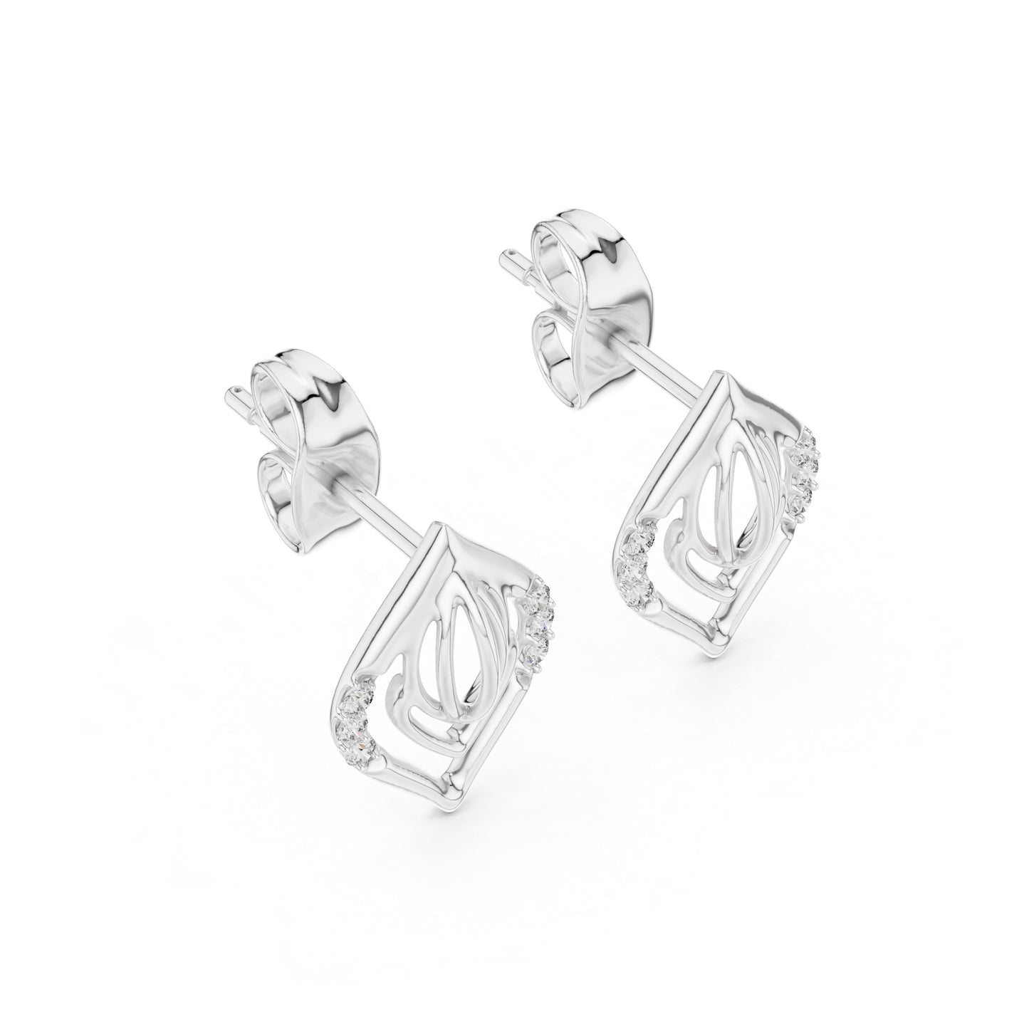14K Yellow Gold Round Lab-Grown Diamond Earrings for Women | Engagement Wear | Pure Carat