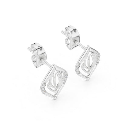 14K Yellow Gold Round Lab-Grown Diamond Earrings for Women | Engagement Wear | Pure Carat