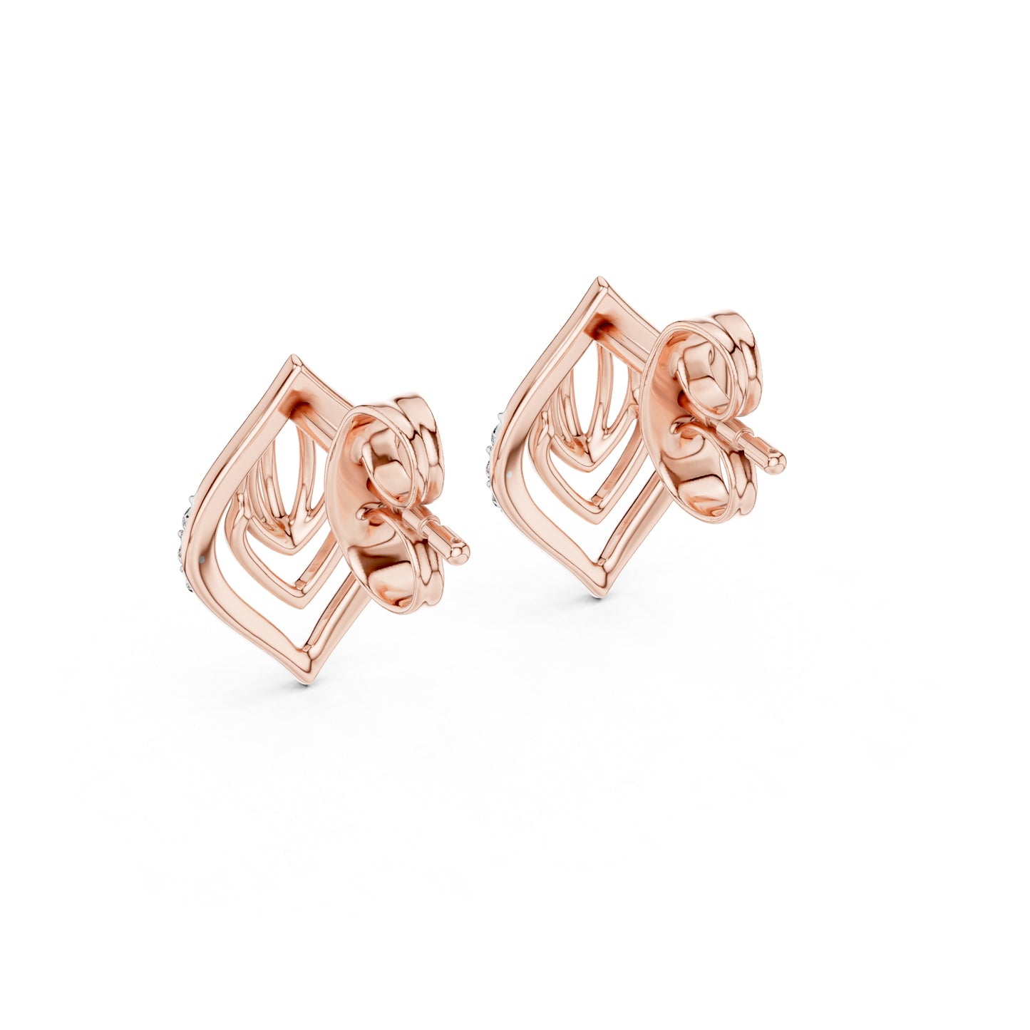14K Yellow Gold Round Lab-Grown Diamond Earrings for Women | Engagement Wear | Pure Carat