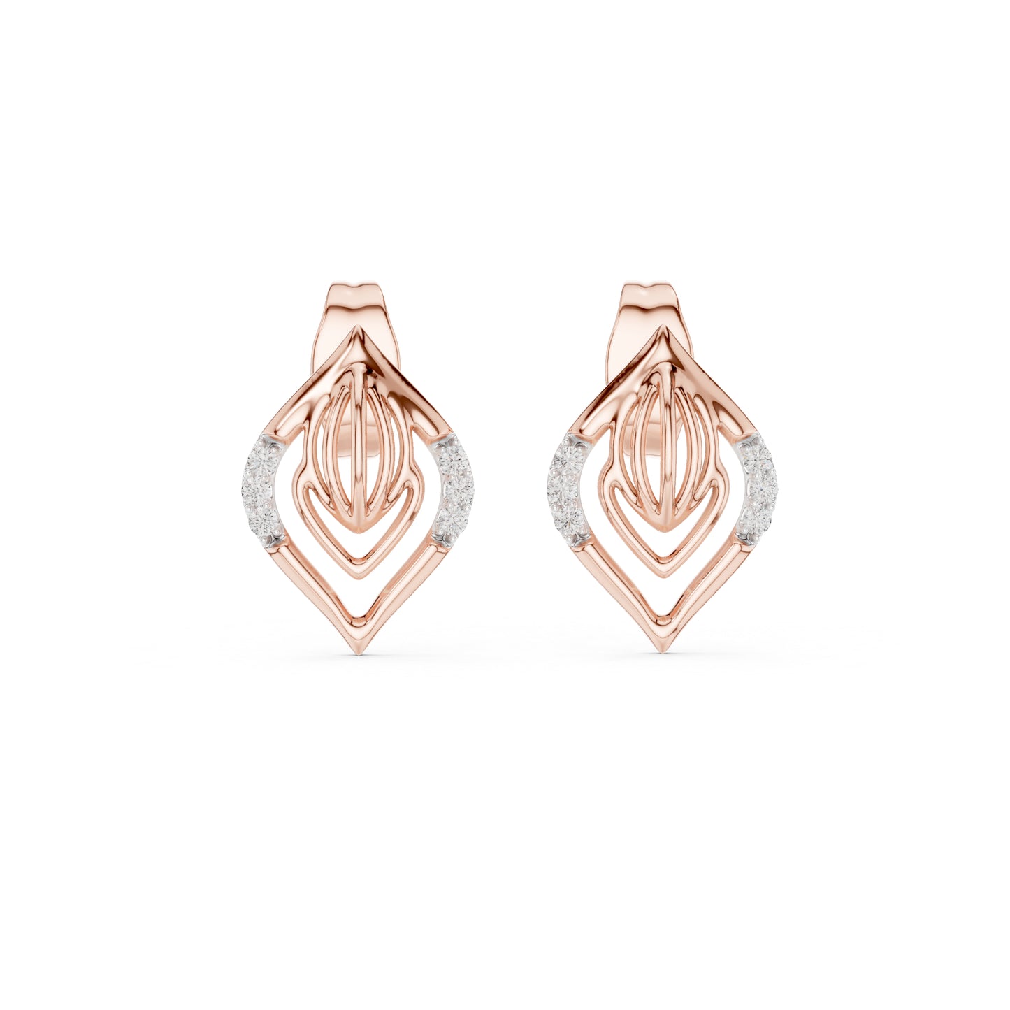 14K Yellow Gold Round Lab-Grown Diamond Earrings for Women | Engagement Wear | Pure Carat