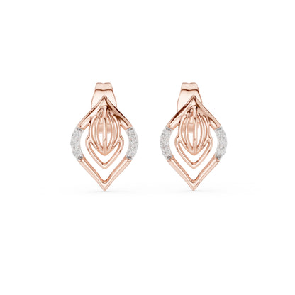14K Yellow Gold Round Lab-Grown Diamond Earrings for Women | Engagement Wear | Pure Carat