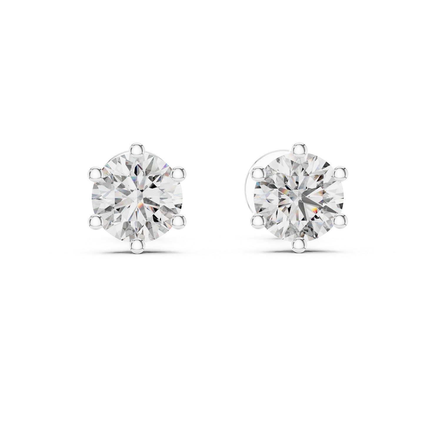 14K Yellow Gold Round Lab-Grown Diamond Drop Earrings | PureCarat