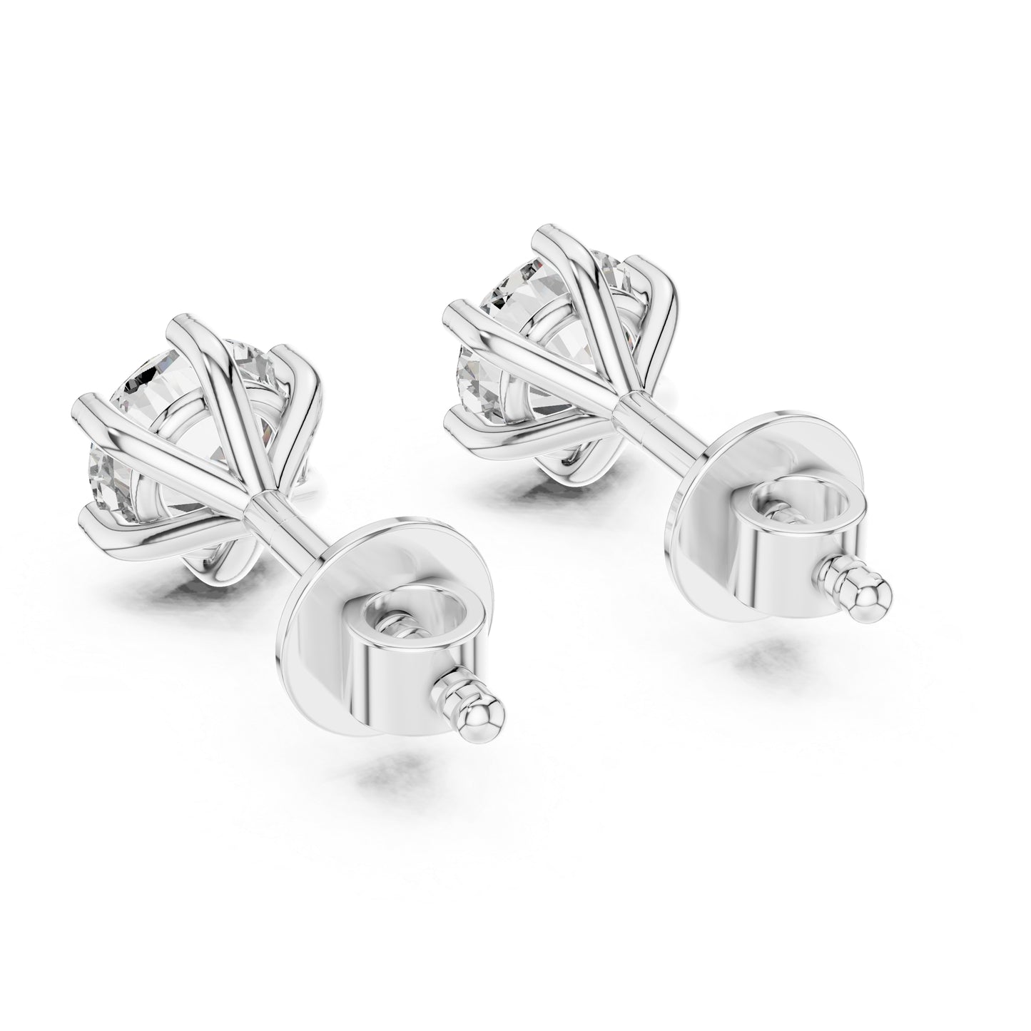 14K Yellow Gold Round Lab-Grown Diamond Drop Earrings | PureCarat