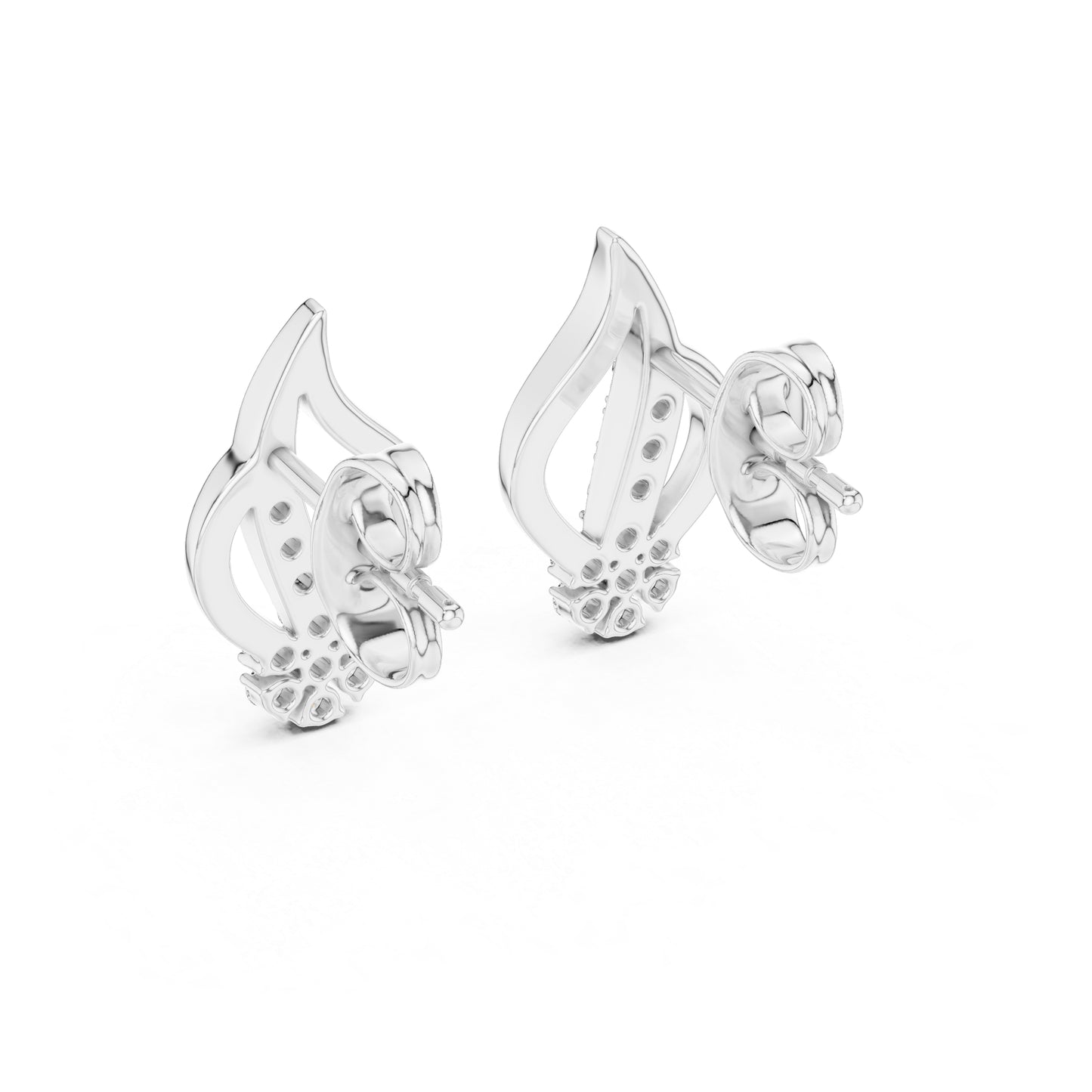 14K Rose Gold Round Lab-Grown Diamond Drop Earrings for Women | Office Wear | Pure Carat