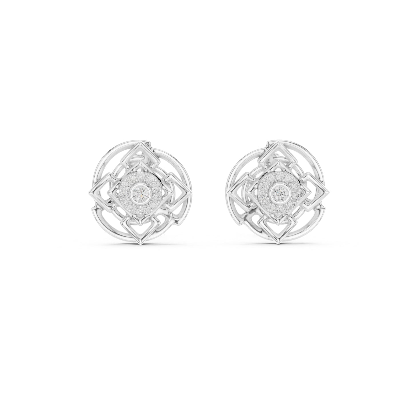 18K Yellow Gold Round Lab-Grown Diamond Earrings for Women | Anniversary Gift | Pure Carat