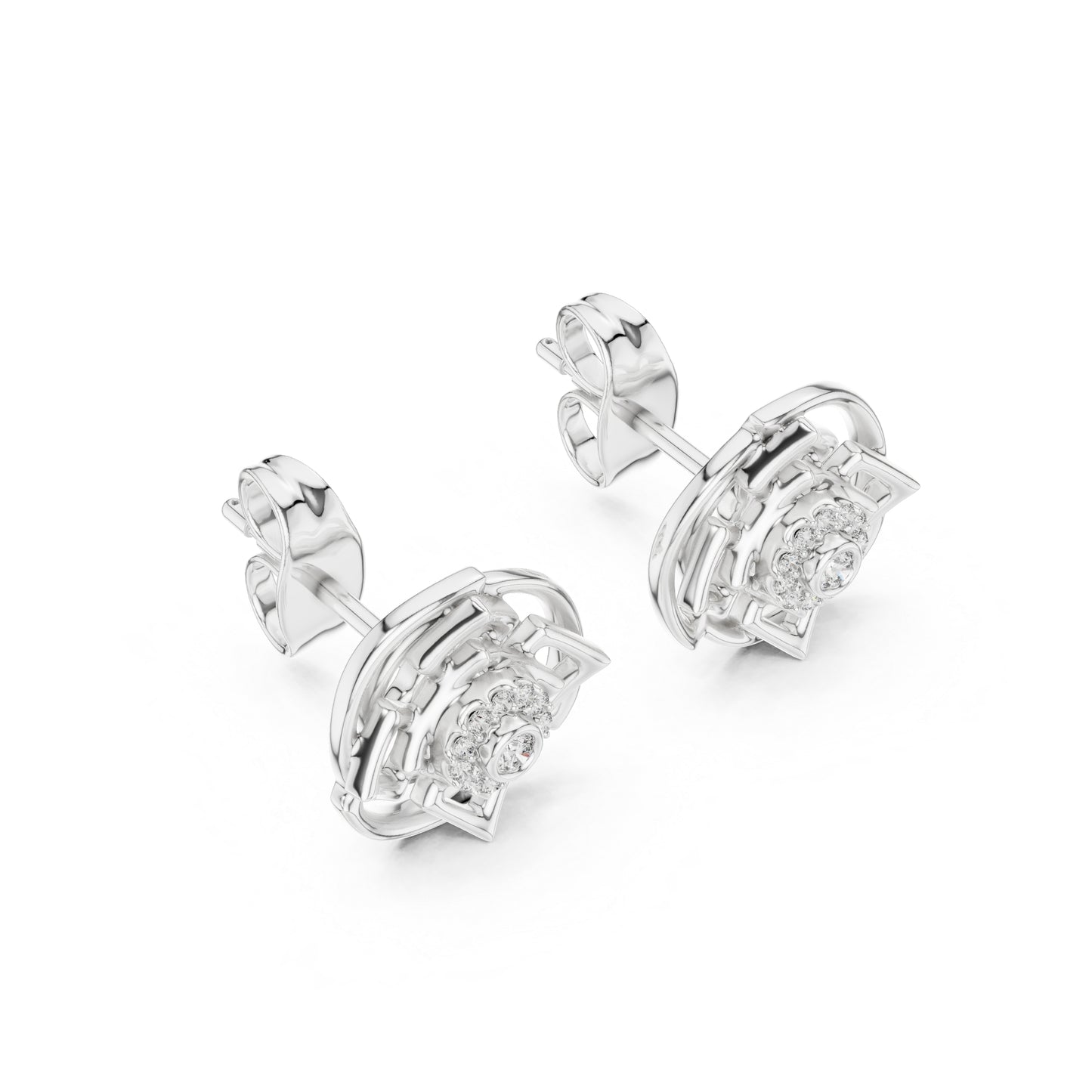 18K Yellow Gold Round Lab-Grown Diamond Earrings for Women | Anniversary Gift | Pure Carat
