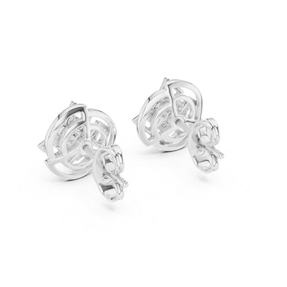18K Yellow Gold Round Lab-Grown Diamond Earrings for Women | Anniversary Gift | Pure Carat