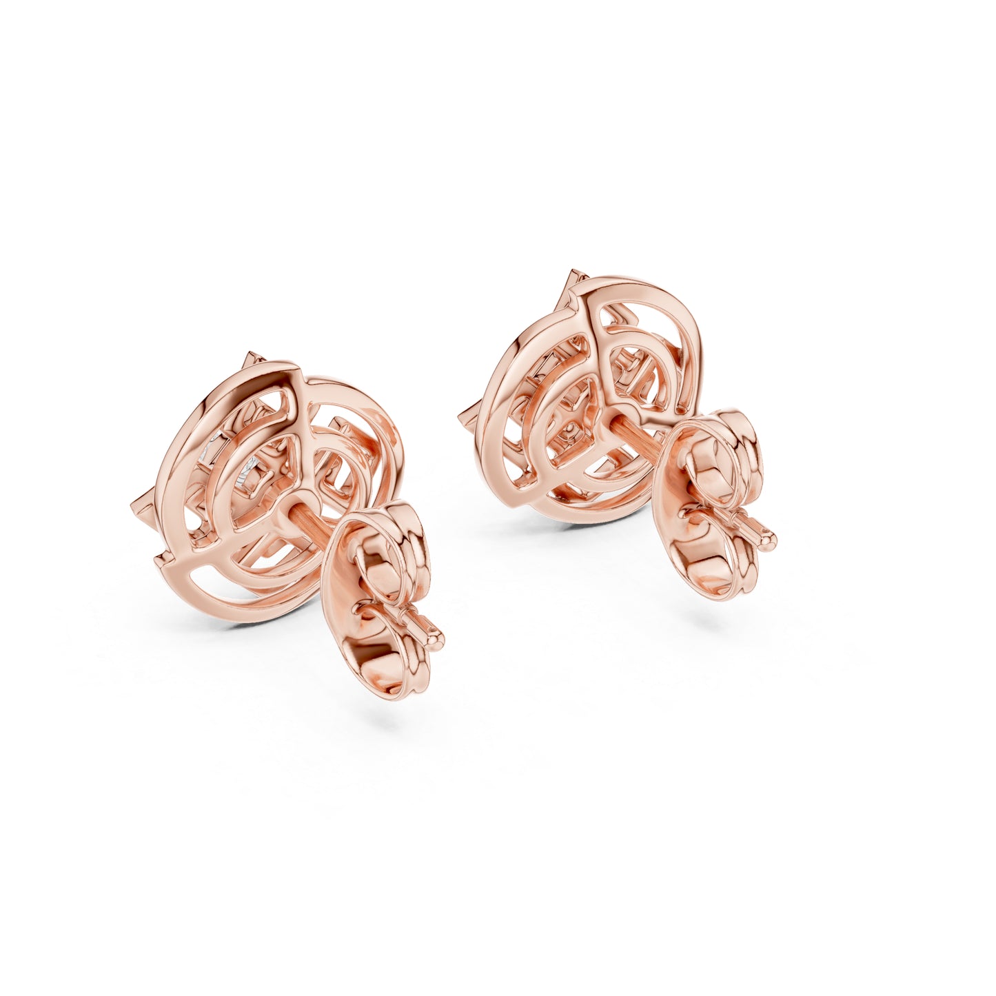 18K Yellow Gold Round Lab-Grown Diamond Earrings for Women | Anniversary Gift | Pure Carat
