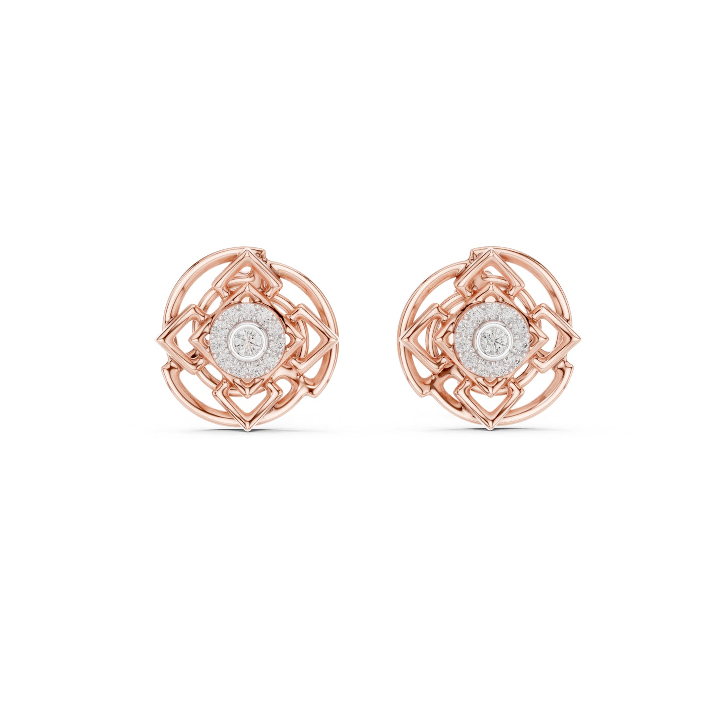 18K Yellow Gold Round Lab-Grown Diamond Earrings for Women | Anniversary Gift | Pure Carat