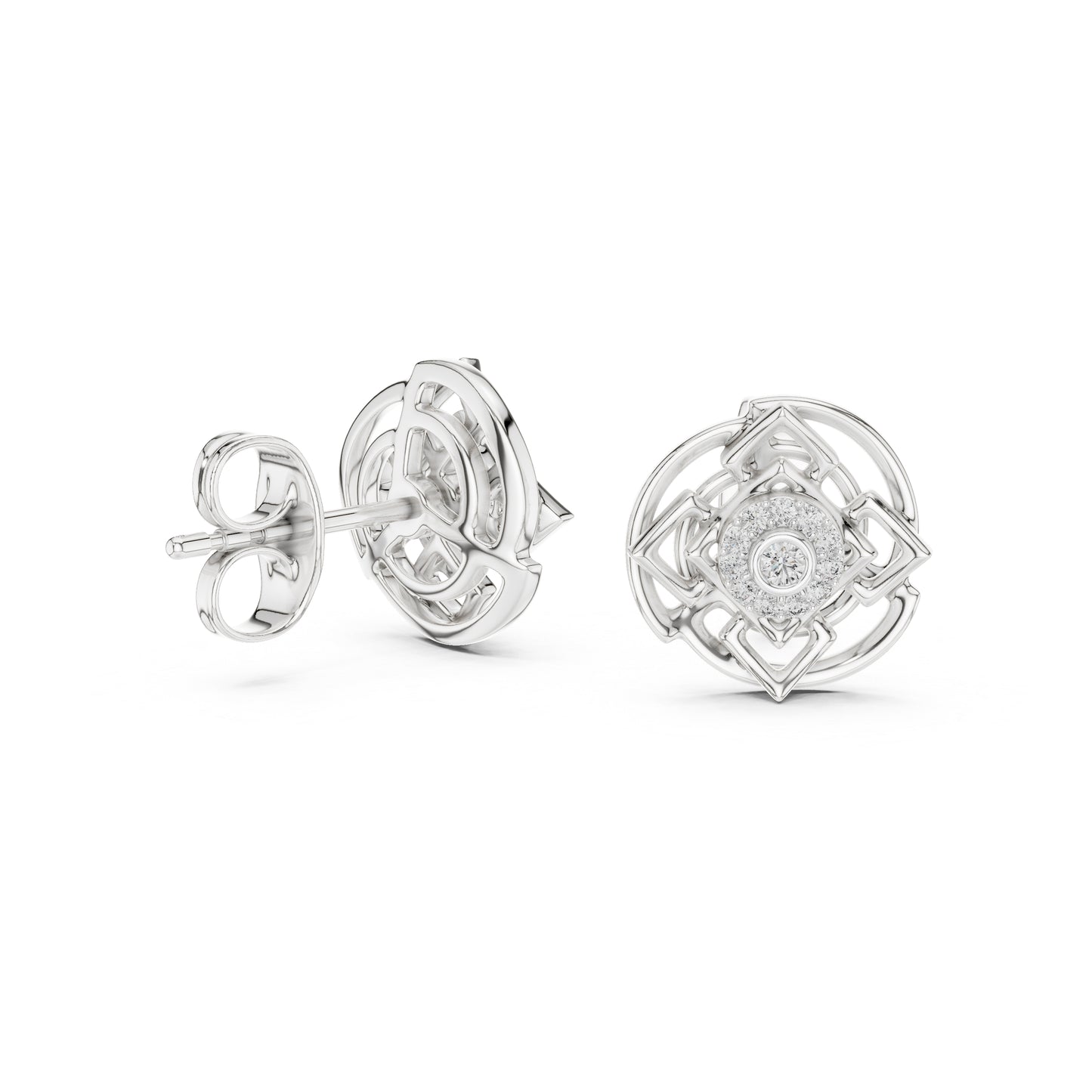 18K Yellow Gold Round Lab-Grown Diamond Earrings for Women | Anniversary Gift | Pure Carat