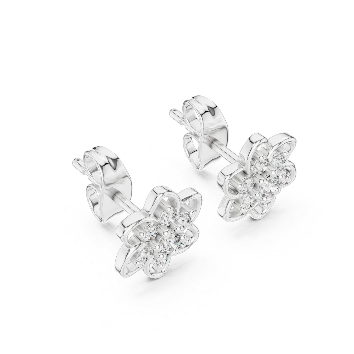 14K Yellow Gold Round Lab-Grown Diamond Earrings for Women | Bridal Wear | Pure Carat