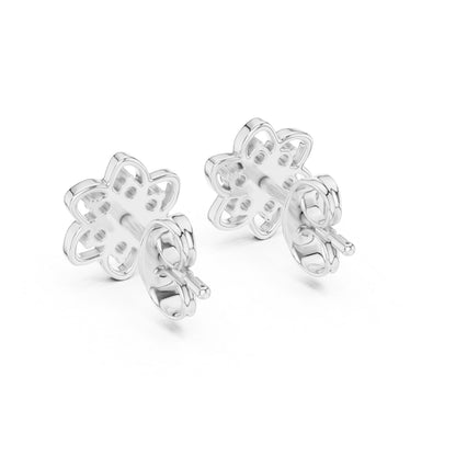 14K Yellow Gold Round Lab-Grown Diamond Earrings for Women | Bridal Wear | Pure Carat