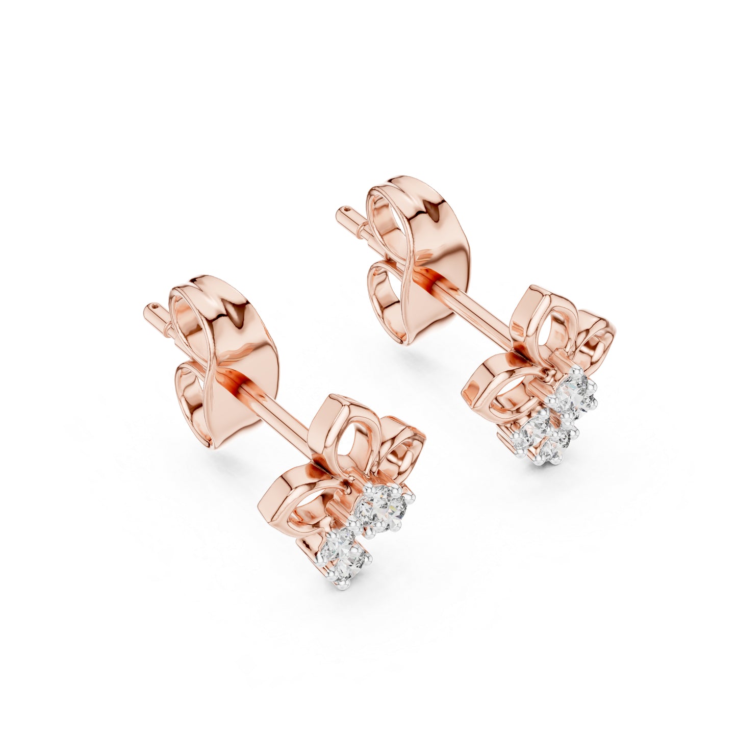 18K White Gold Round Lab-Grown Diamond Earrings for Women | Party Wear | Pure Carat
