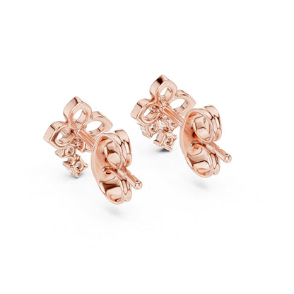 18K White Gold Round Lab-Grown Diamond Earrings for Women | Party Wear | Pure Carat