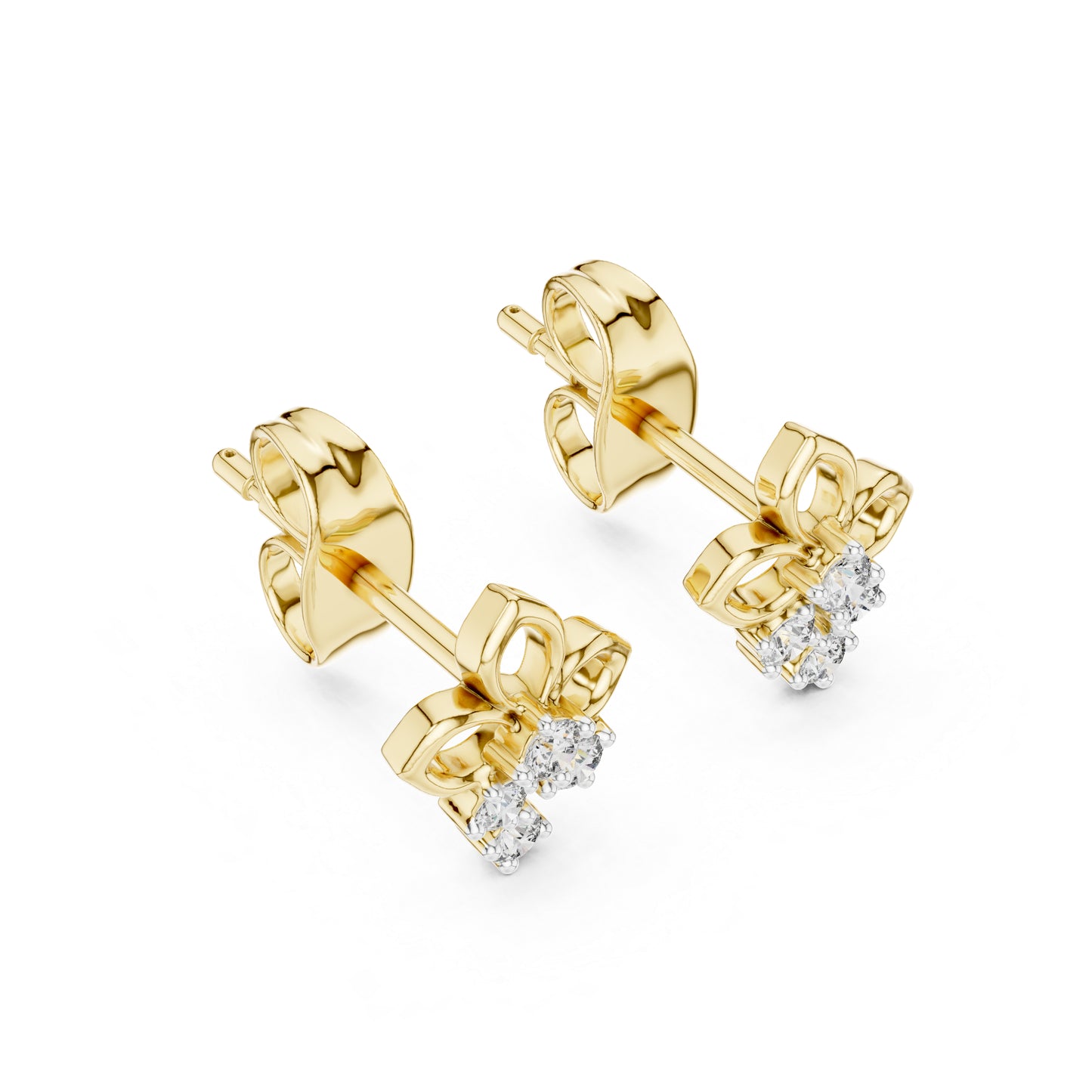 18K White Gold Round Lab-Grown Diamond Earrings for Women | Party Wear | Pure Carat
