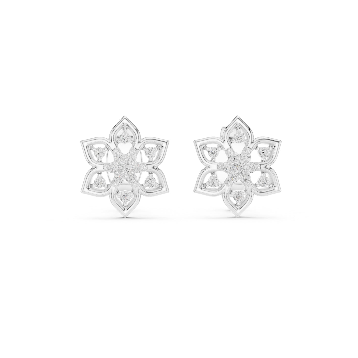 14K Rose Gold Round Lab-Grown Diamond Drop Earrings for Women | Wedding Wear | Pure Carat