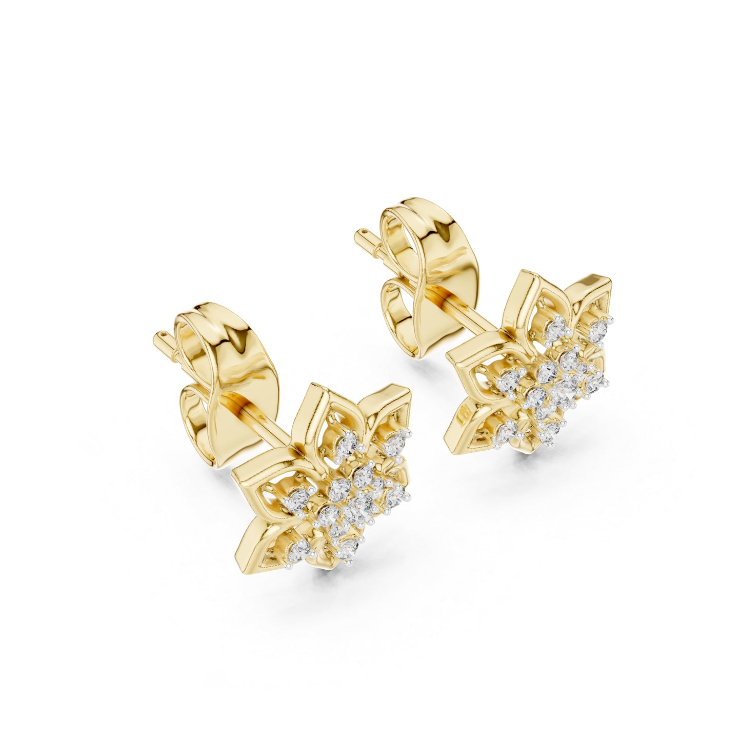 14K Rose Gold Round Lab-Grown Diamond Drop Earrings for Women | Wedding Wear | Pure Carat