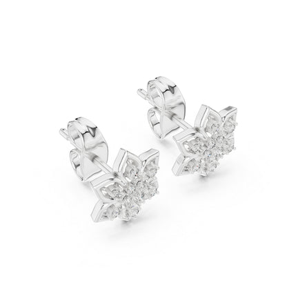 14K Rose Gold Round Lab-Grown Diamond Drop Earrings for Women | Wedding Wear | Pure Carat