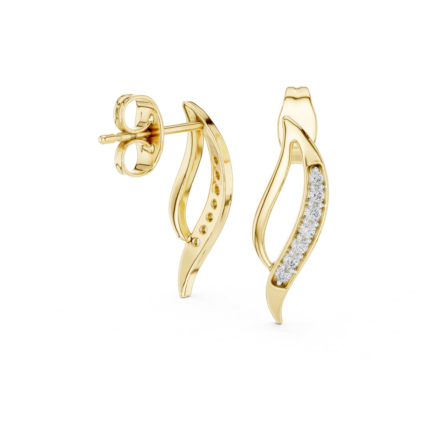 14K Rose Gold Round Lab-Grown Diamond Drop Earrings for Women | Wedding Wear | Pure Carat