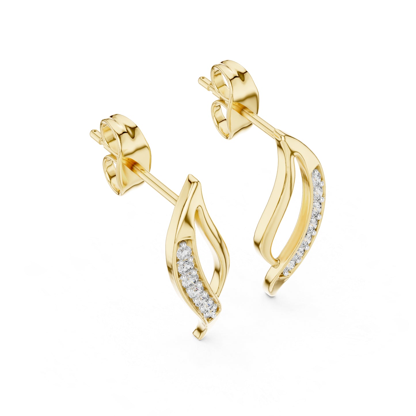 14K Rose Gold Round Lab-Grown Diamond Drop Earrings for Women | Wedding Wear | Pure Carat