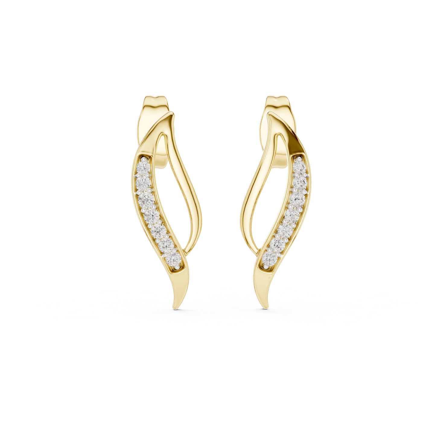 14K Rose Gold Round Lab-Grown Diamond Drop Earrings for Women | Wedding Wear | Pure Carat