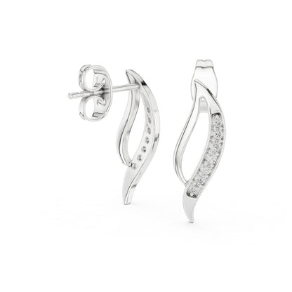 14K Rose Gold Round Lab-Grown Diamond Drop Earrings for Women | Wedding Wear | Pure Carat