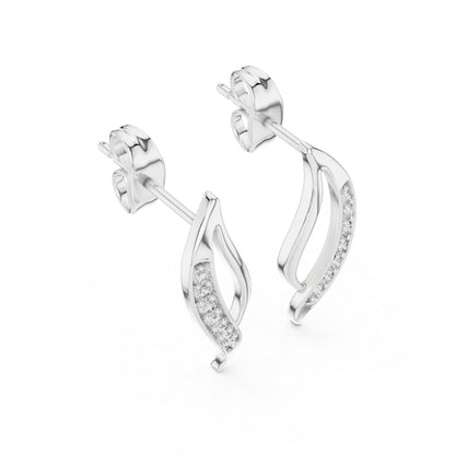 14K Rose Gold Round Lab-Grown Diamond Drop Earrings for Women | Wedding Wear | Pure Carat
