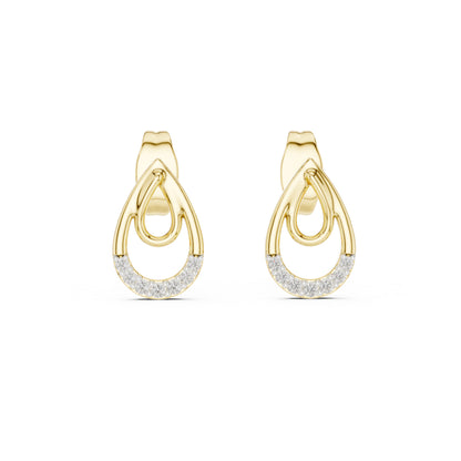 18K White Gold Round Lab-Grown Diamond Stud Earrings for Women | Engagement Wear | Pure Carat