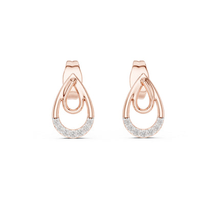 18K White Gold Round Lab-Grown Diamond Stud Earrings for Women | Engagement Wear | Pure Carat