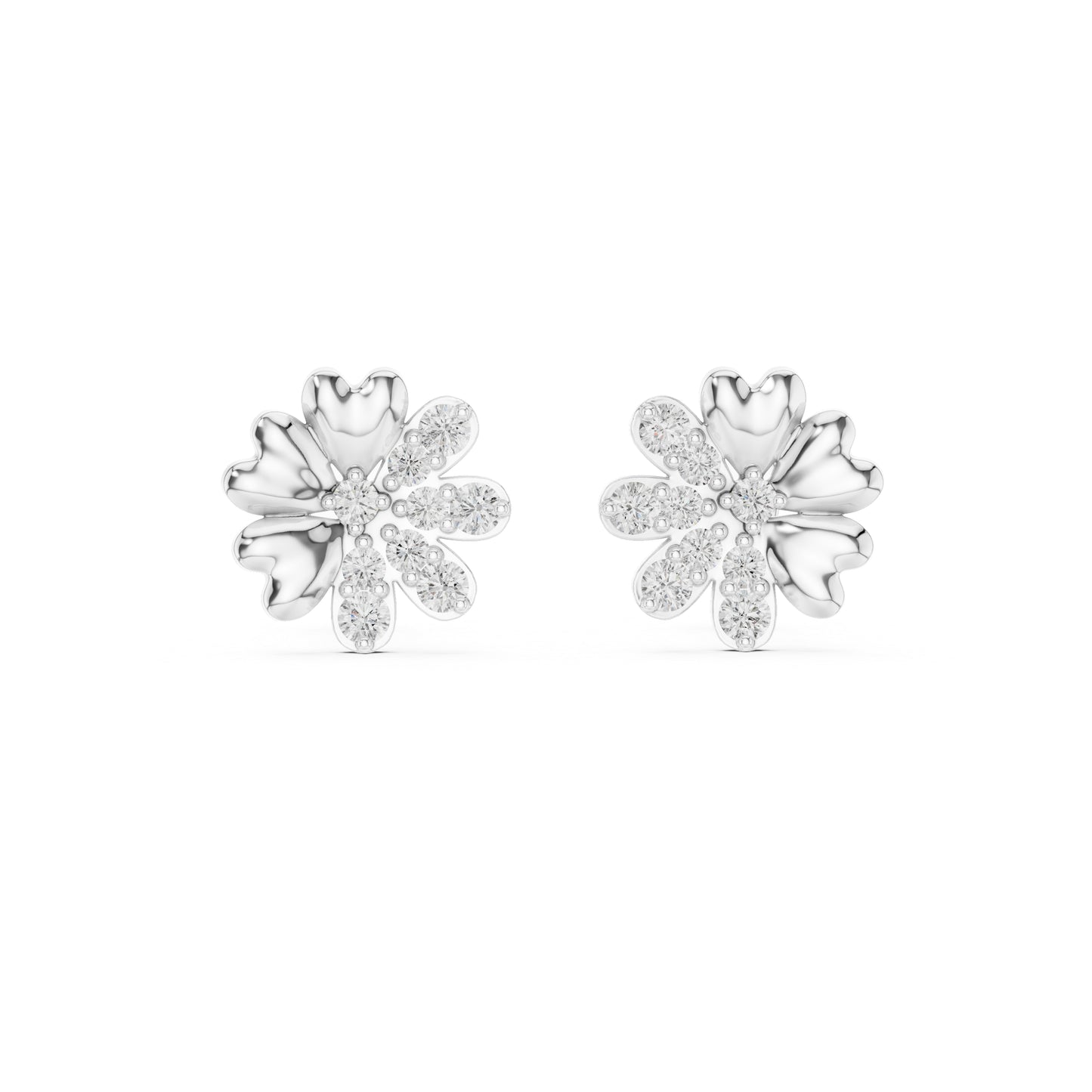14K Yellow Gold Round Lab-Grown Diamond Earrings for Women | Office Wear | Pure Carat