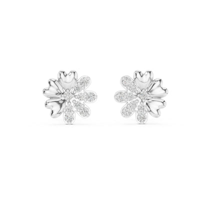 14K Yellow Gold Round Lab-Grown Diamond Earrings for Women | Office Wear | Pure Carat