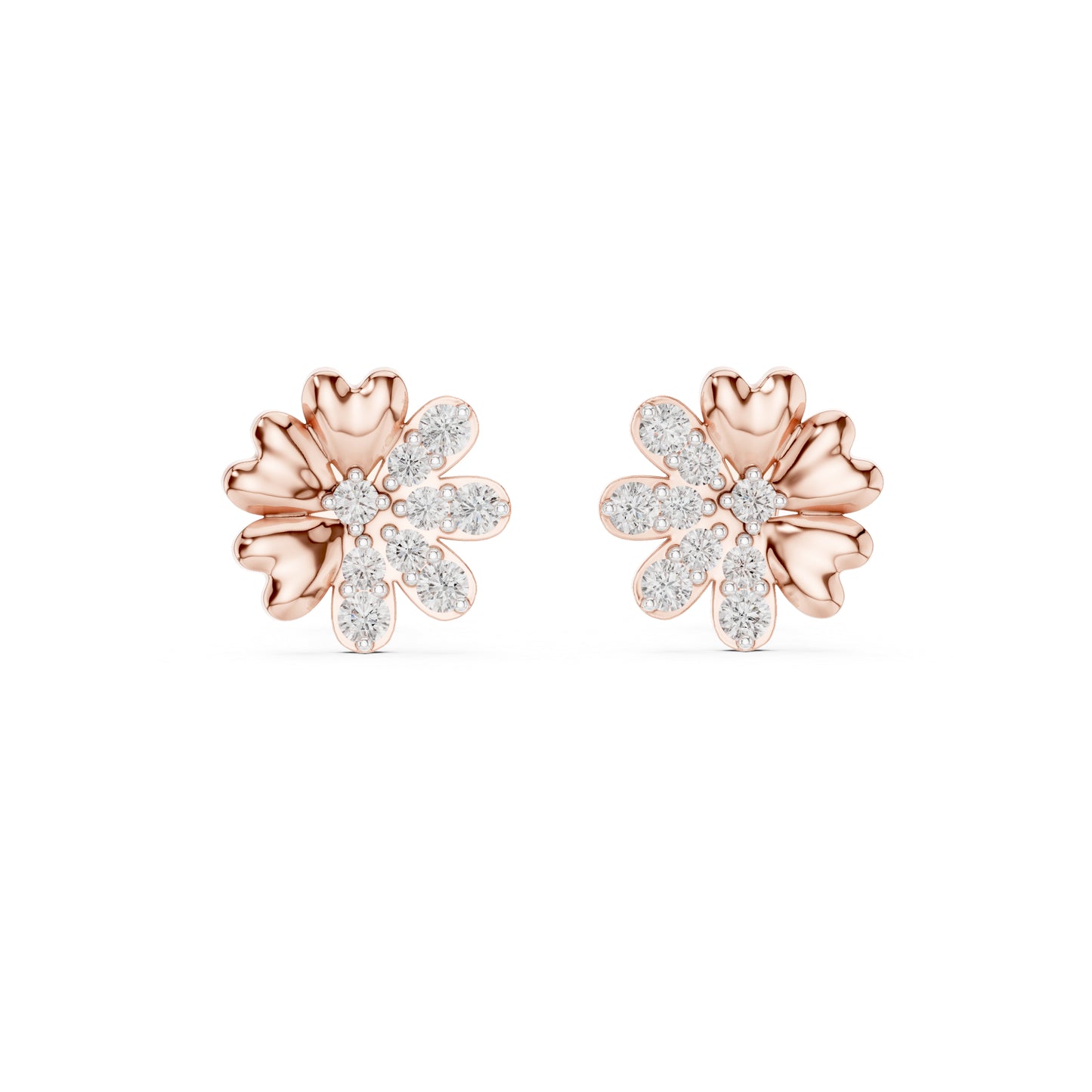 14K Yellow Gold Round Lab-Grown Diamond Earrings for Women | Office Wear | Pure Carat
