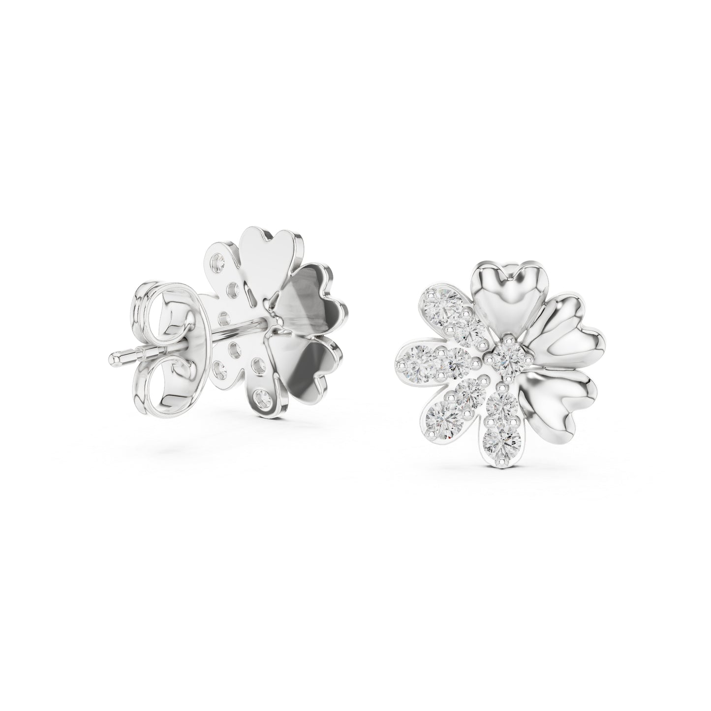 14K Yellow Gold Round Lab-Grown Diamond Earrings for Women | Office Wear | Pure Carat