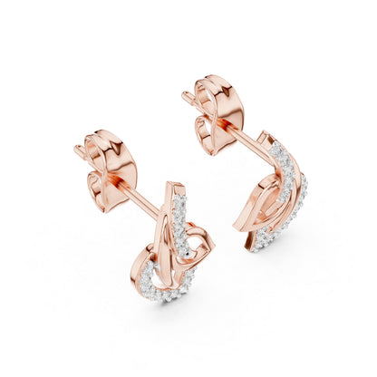 18K Yellow Gold Round Lab-Grown Diamond Drop Earrings for Women | Anniversary Gift | Pure Carat