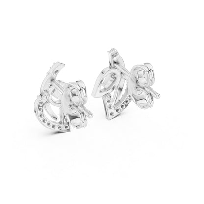 18K Yellow Gold Round Lab-Grown Diamond Drop Earrings for Women | Anniversary Gift | Pure Carat