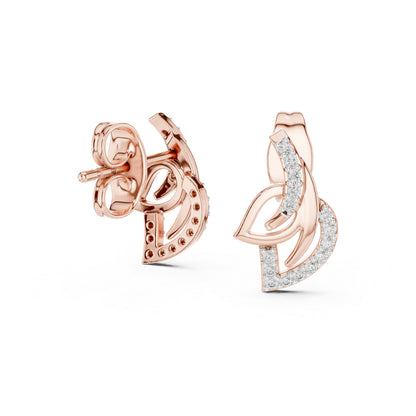 18K Yellow Gold Round Lab-Grown Diamond Drop Earrings for Women | Anniversary Gift | Pure Carat