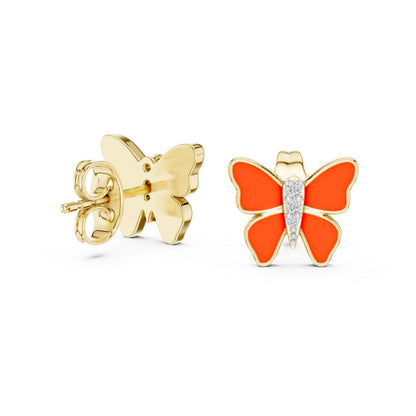 14K Yellow Gold Round Lab-Grown Diamond Earrings for Women | Party Wear | Pure Carat