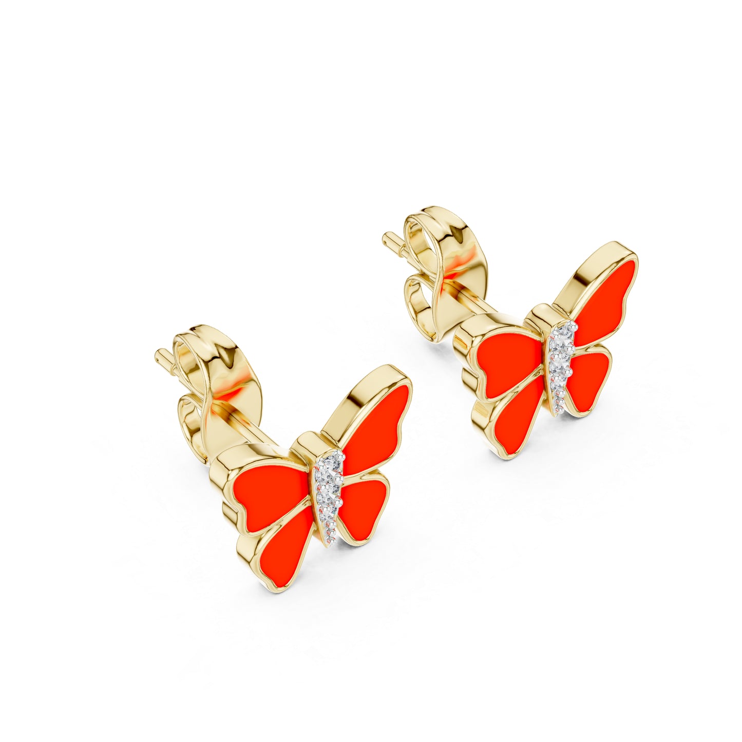 14K Yellow Gold Round Lab-Grown Diamond Earrings for Women | Party Wear | Pure Carat