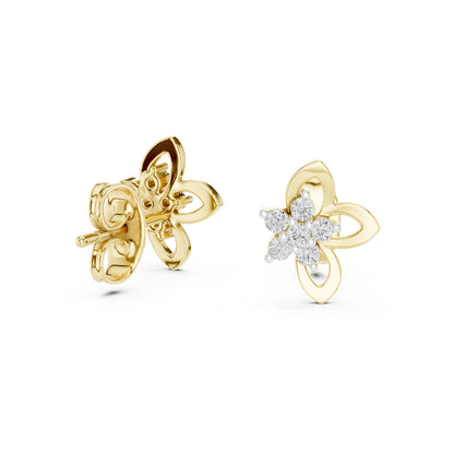 18K White Gold Round Cut Diamond Drop Earrings for Women | Wedding Collection | Pure Carat