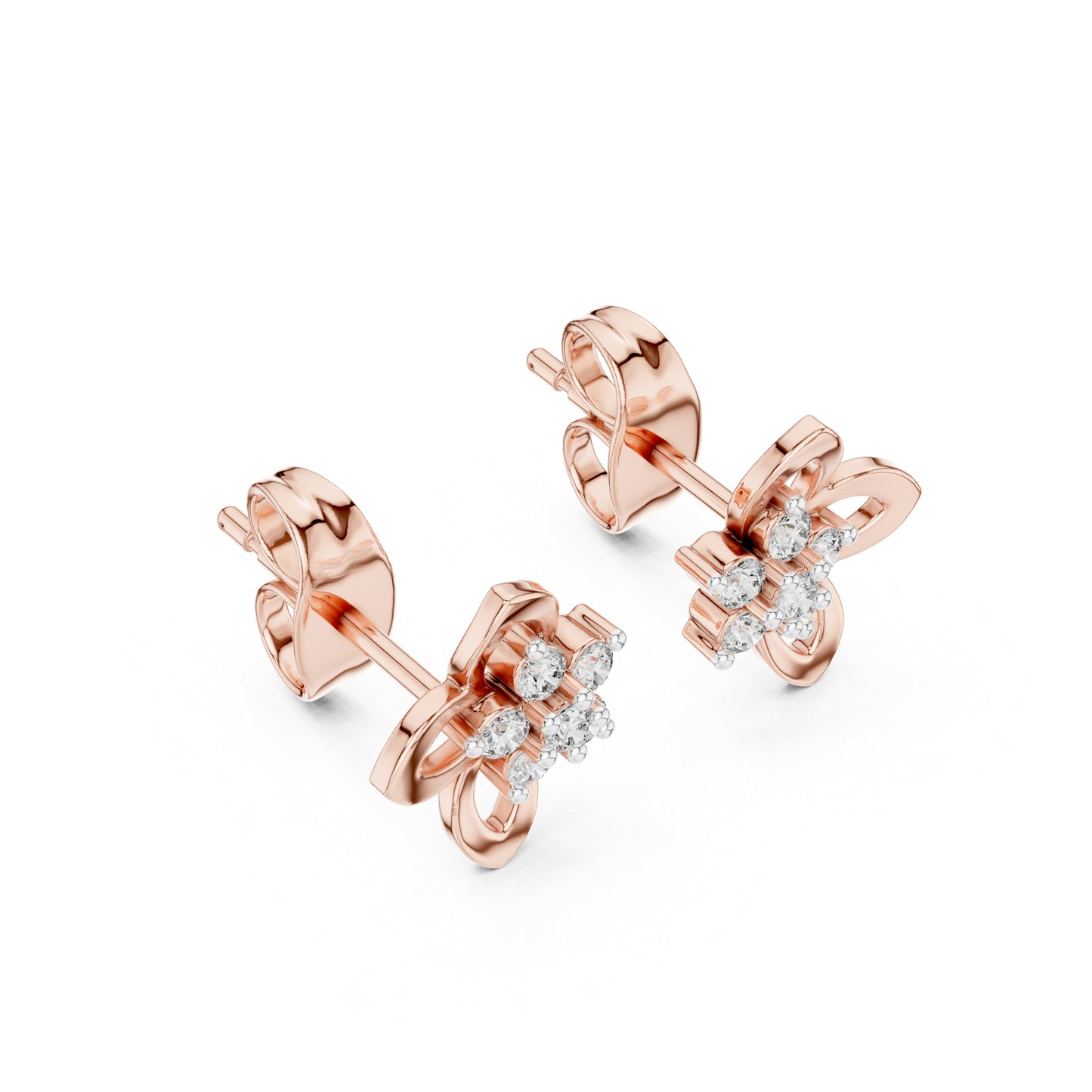 18K White Gold Round Cut Diamond Drop Earrings for Women | Wedding Collection | Pure Carat
