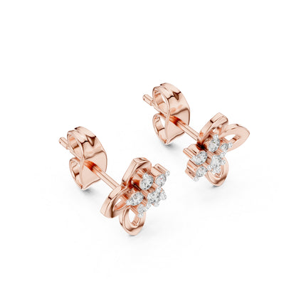 18K White Gold Round Cut Diamond Drop Earrings for Women | Wedding Collection | Pure Carat