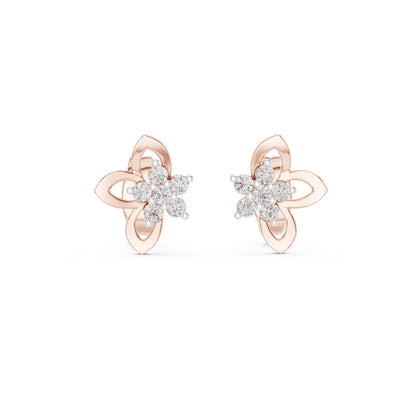 18K White Gold Round Cut Diamond Drop Earrings for Women | Wedding Collection | Pure Carat