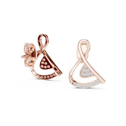 14K Yellow Gold Round Lab-Grown Diamond Earrings for Women | Anniversary Gift | Pure Carat