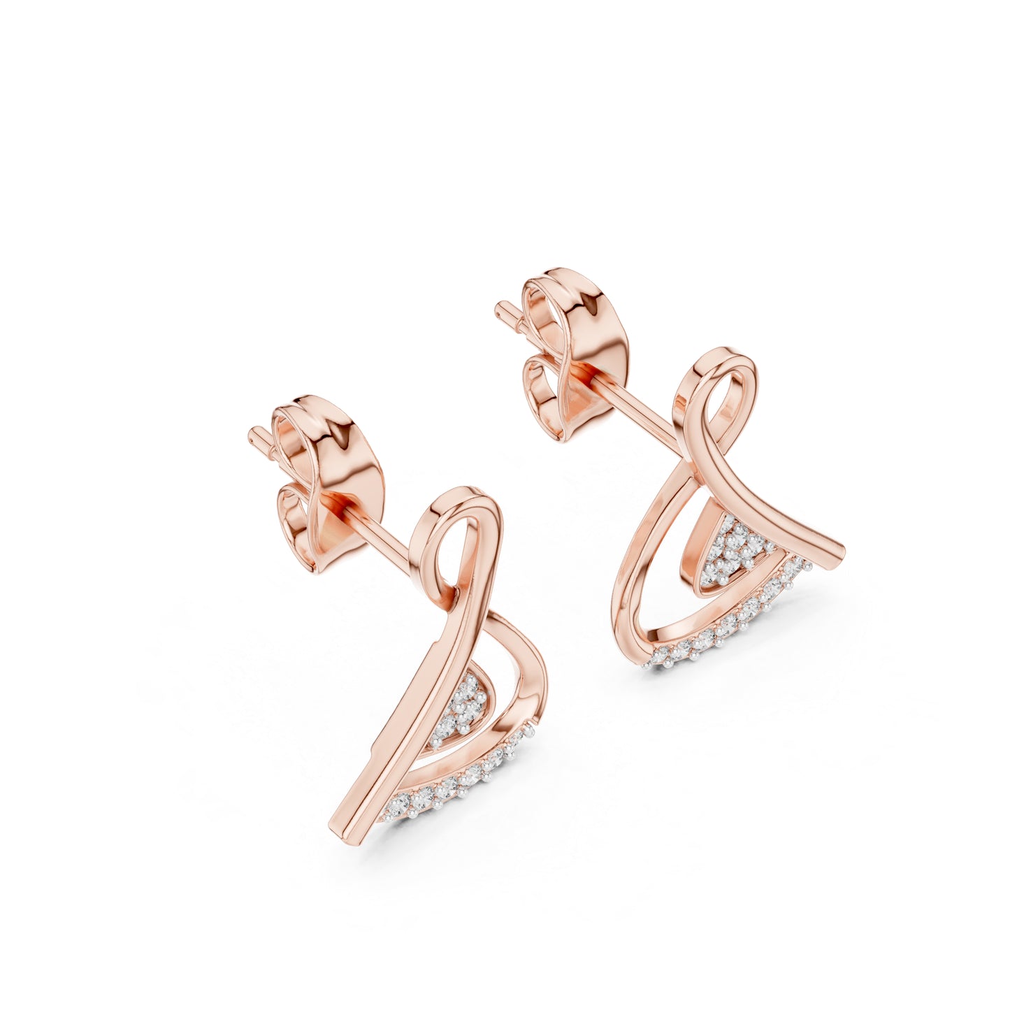 14K Yellow Gold Round Lab-Grown Diamond Earrings for Women | Anniversary Gift | Pure Carat