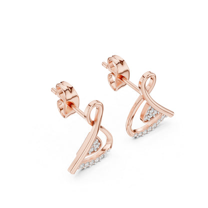 14K Yellow Gold Round Lab-Grown Diamond Earrings for Women | Anniversary Gift | Pure Carat