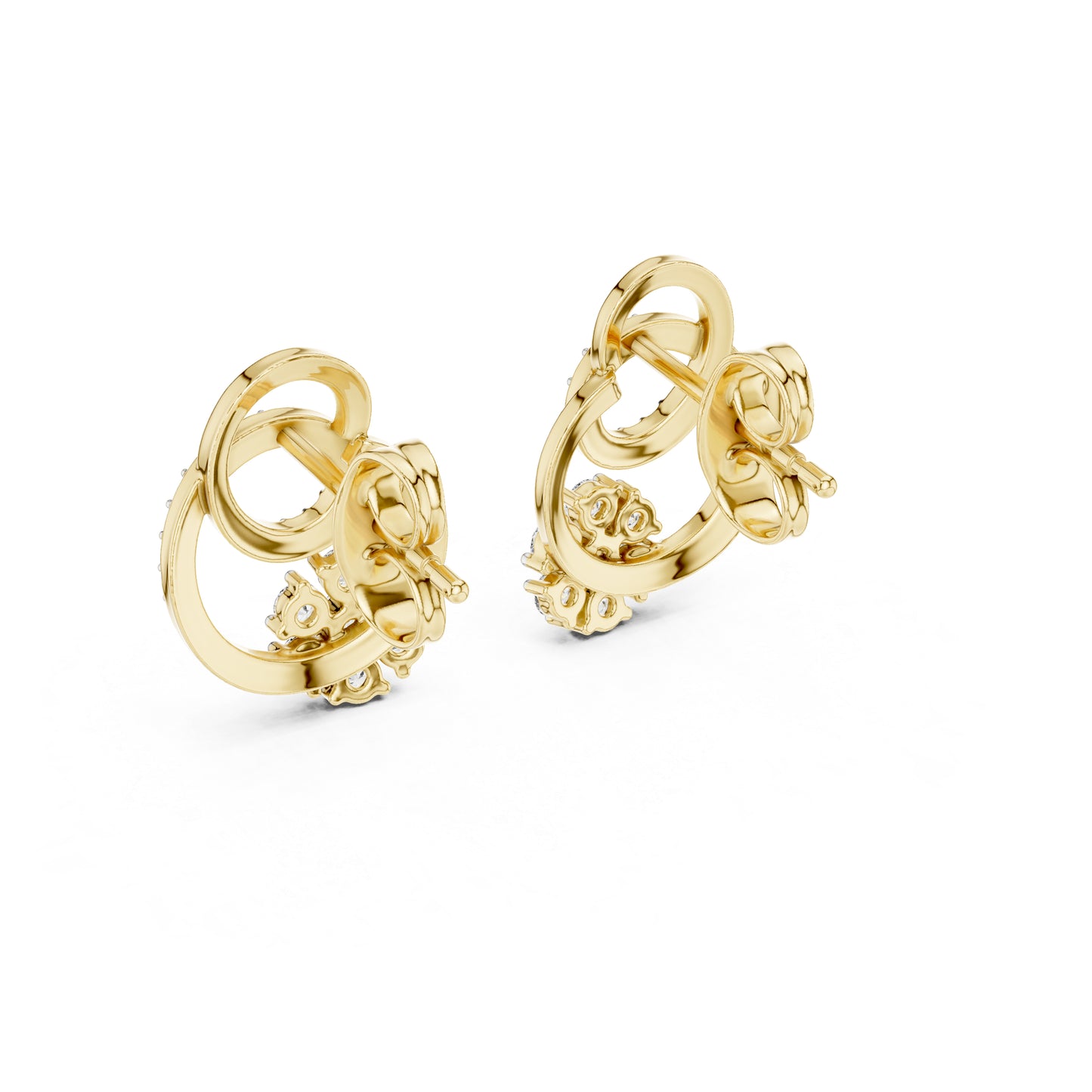 18K Rose Gold Round Lab-Grown Diamond Drop Earrings for Women | Office Wear | Pure Carat