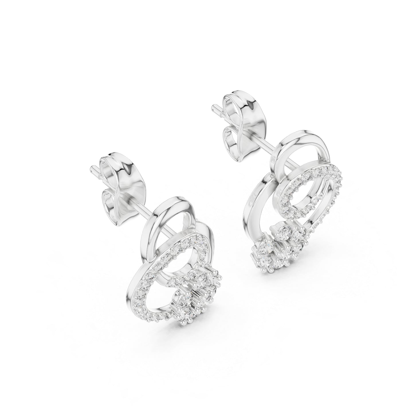 18K Rose Gold Round Lab-Grown Diamond Drop Earrings for Women | Office Wear | Pure Carat