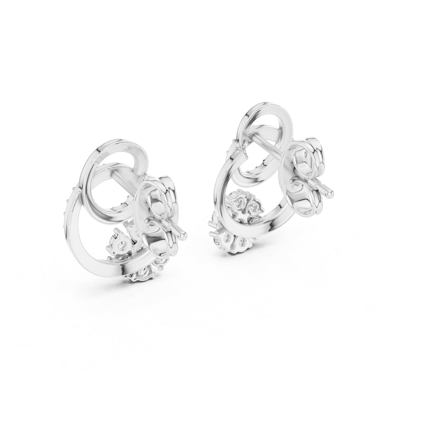 18K Rose Gold Round Lab-Grown Diamond Drop Earrings for Women | Office Wear | Pure Carat